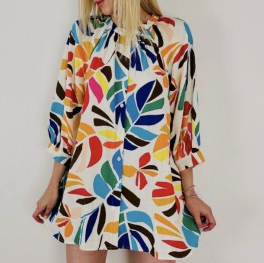 Tabitha Brown Palm Button Up
